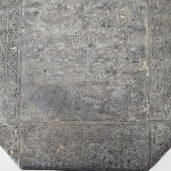 VTG metal engraved invitation Veiled Prophet Ball 1923 St. Louis - Picture 8 of 11